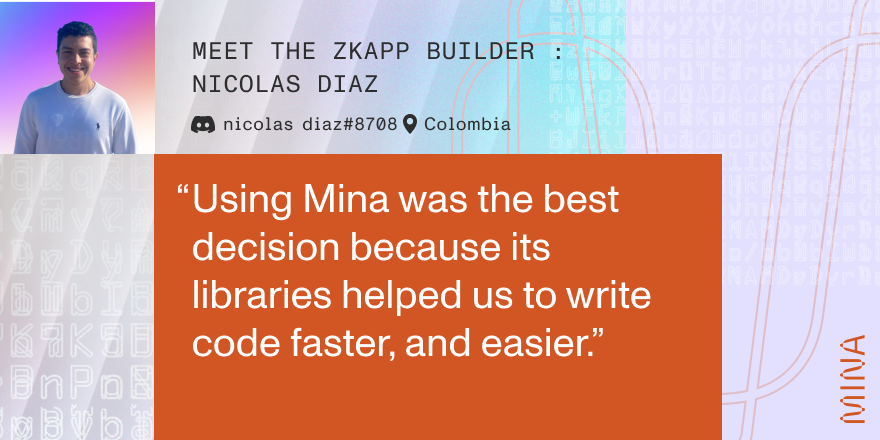 Nicolas, builder in the Mina Protocol ecosystem talks about his experience building zkApps (zero knowledge smart contracts). 